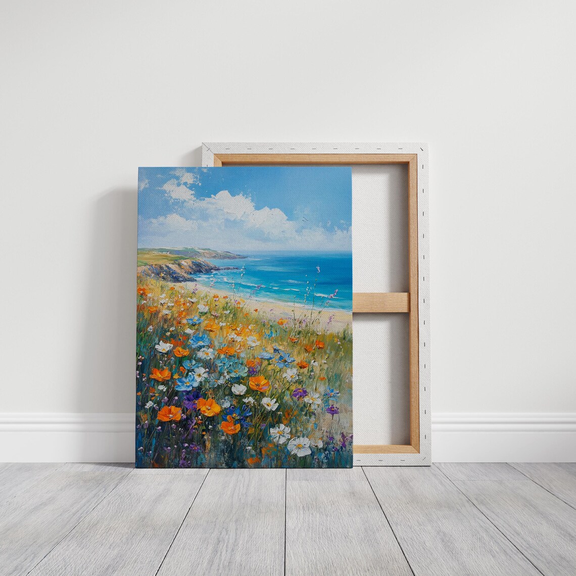 Coastal Wildflower Seaside Landscape, Beach Decor - Image 3