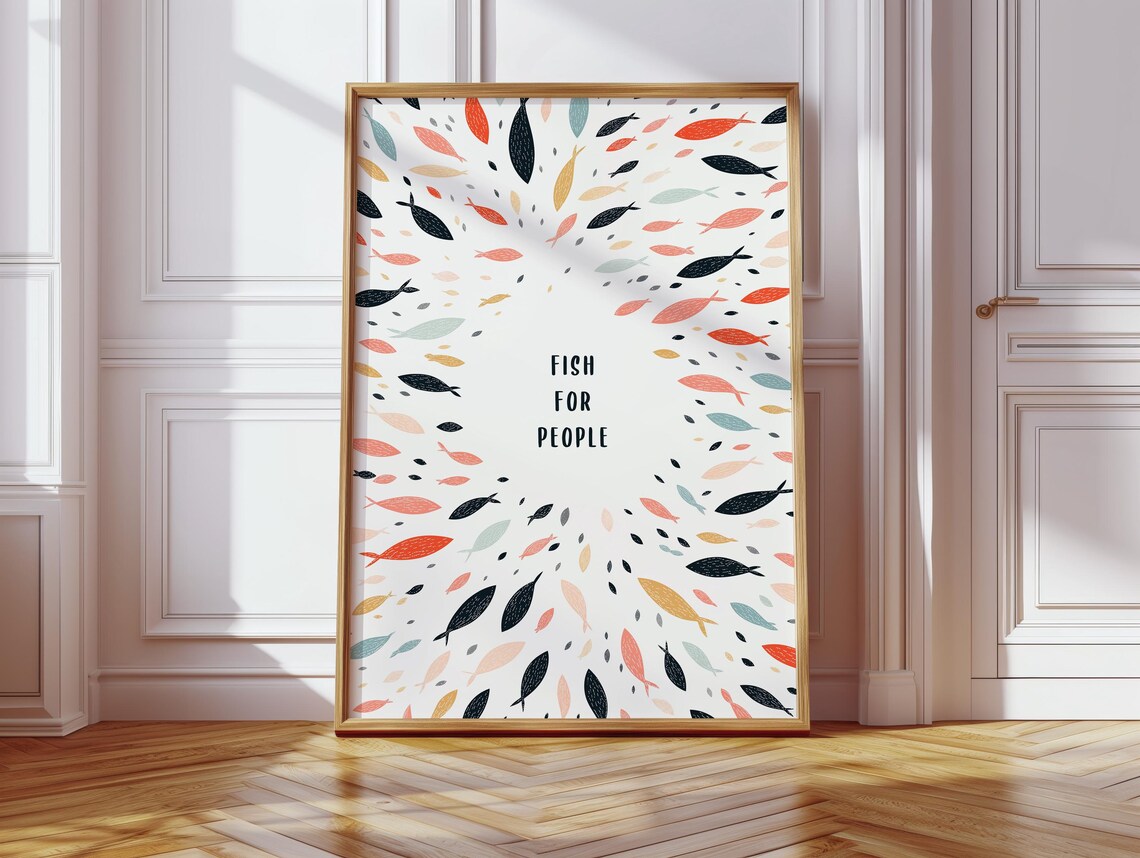 Fish For People Christian Minimalist Inspirational Quote - Image 4