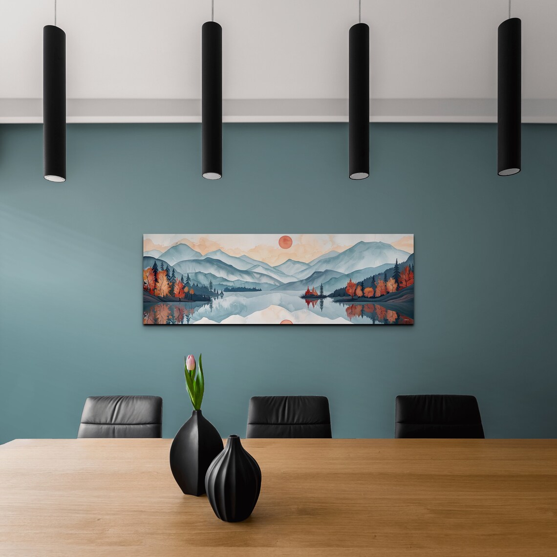 Adirondack Mountains Mid-Century Modern Wall Art Print - Image 5