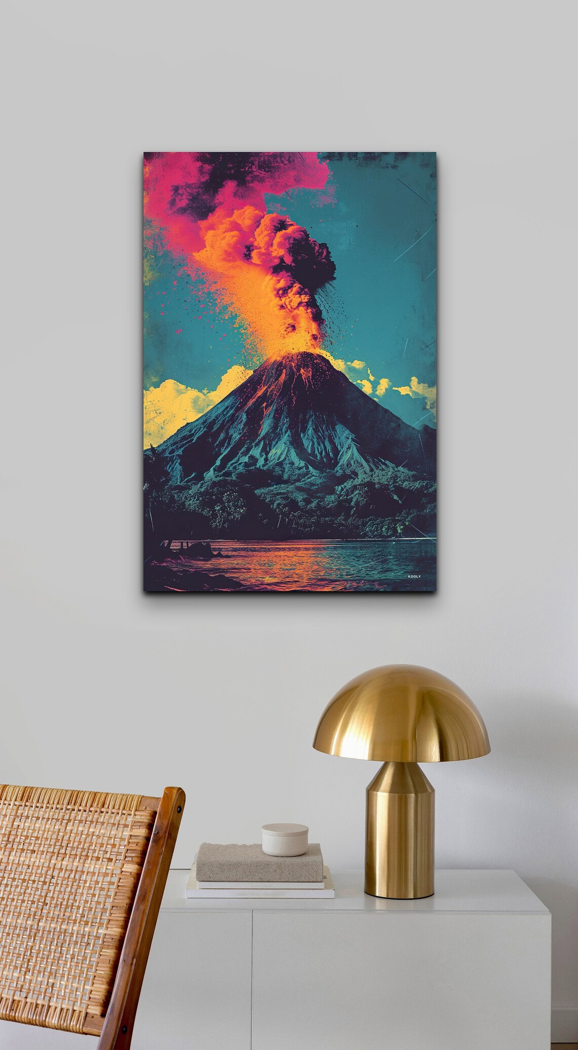 Pop Art Volcano Wall Art Mountain Art Nature Wall Art - Image 5