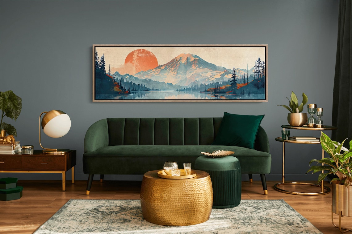 Mount Rainier Mid-Century Modern Art Print - Image 6
