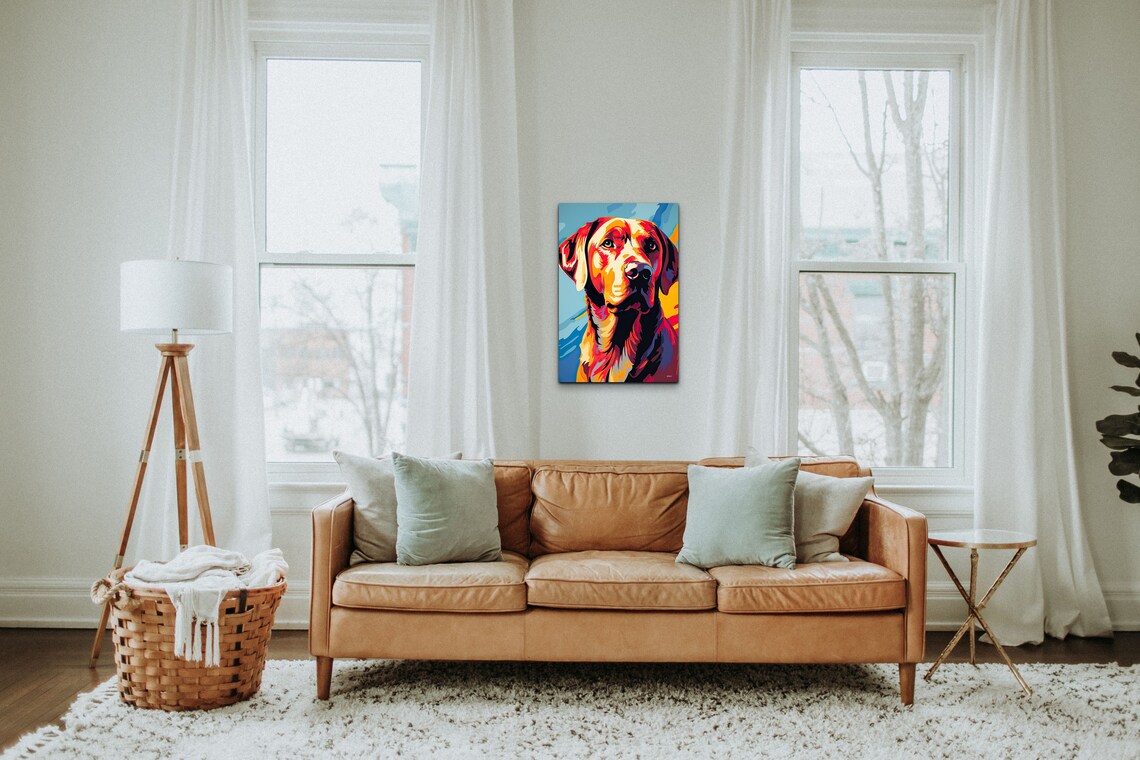 Labrador Retriever Dog Portrait in Bold Colorful Pop Art Poster - Image 5