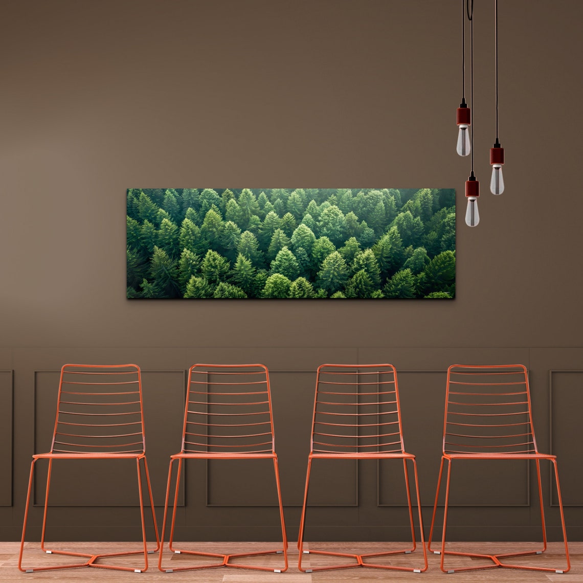 Aerial Forest Canopy Top Down Green Treetops Panoramic Poster - Image 4