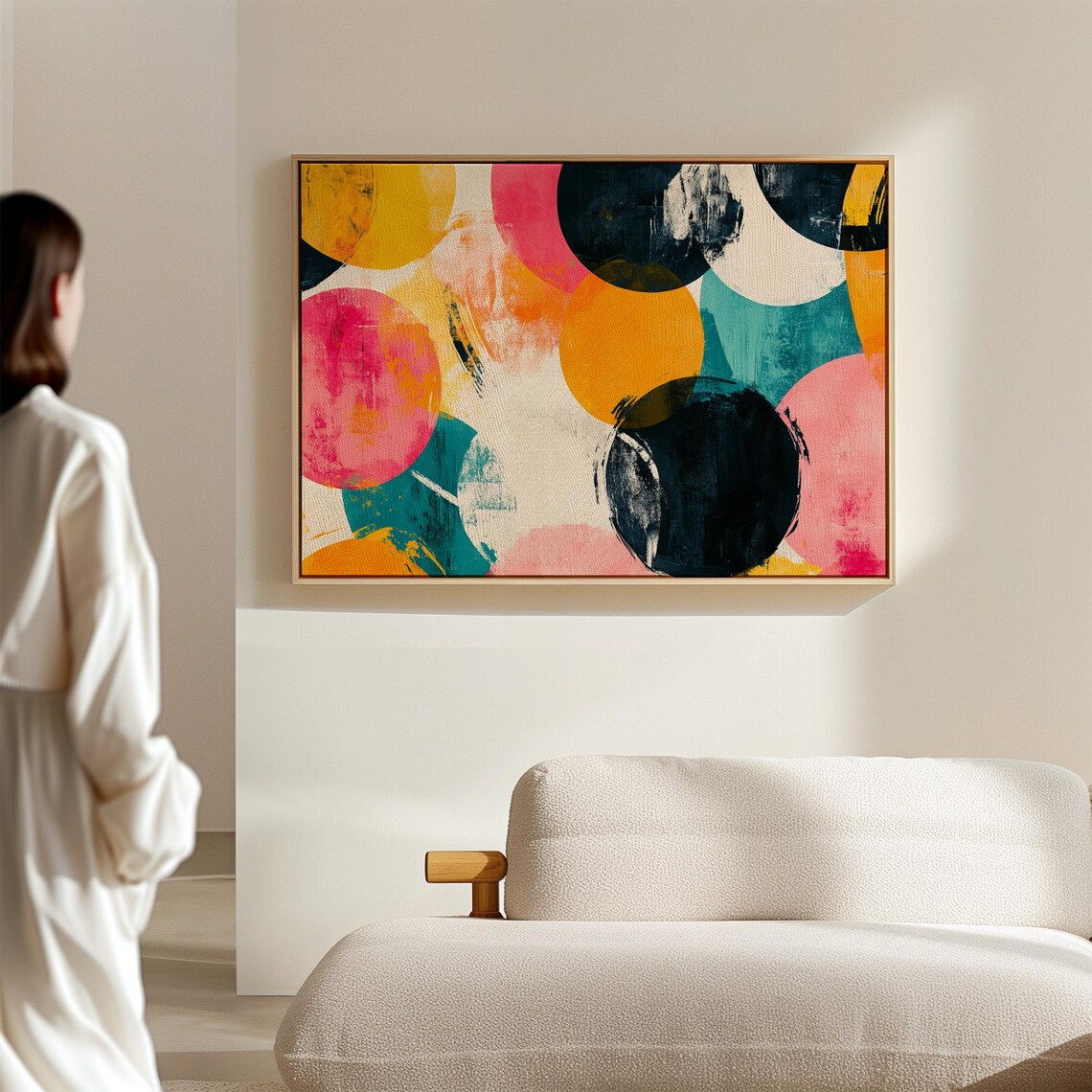 Colorful Abstract Circle Art, Modern Geometric - Image 7