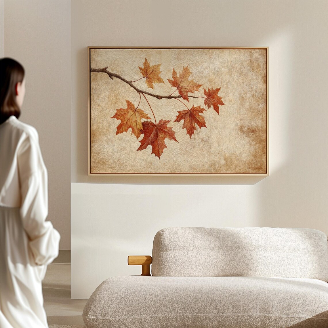 Rustic Autumn Maple Leaves Vintage Nature Art Print - Image 5