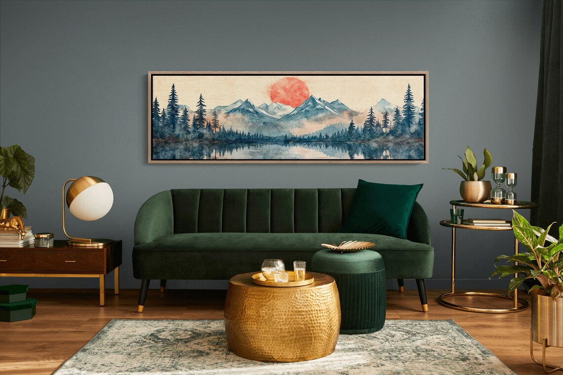 Mount Bear Watercolor Mountain Landscape, Nature Decor - Image 6