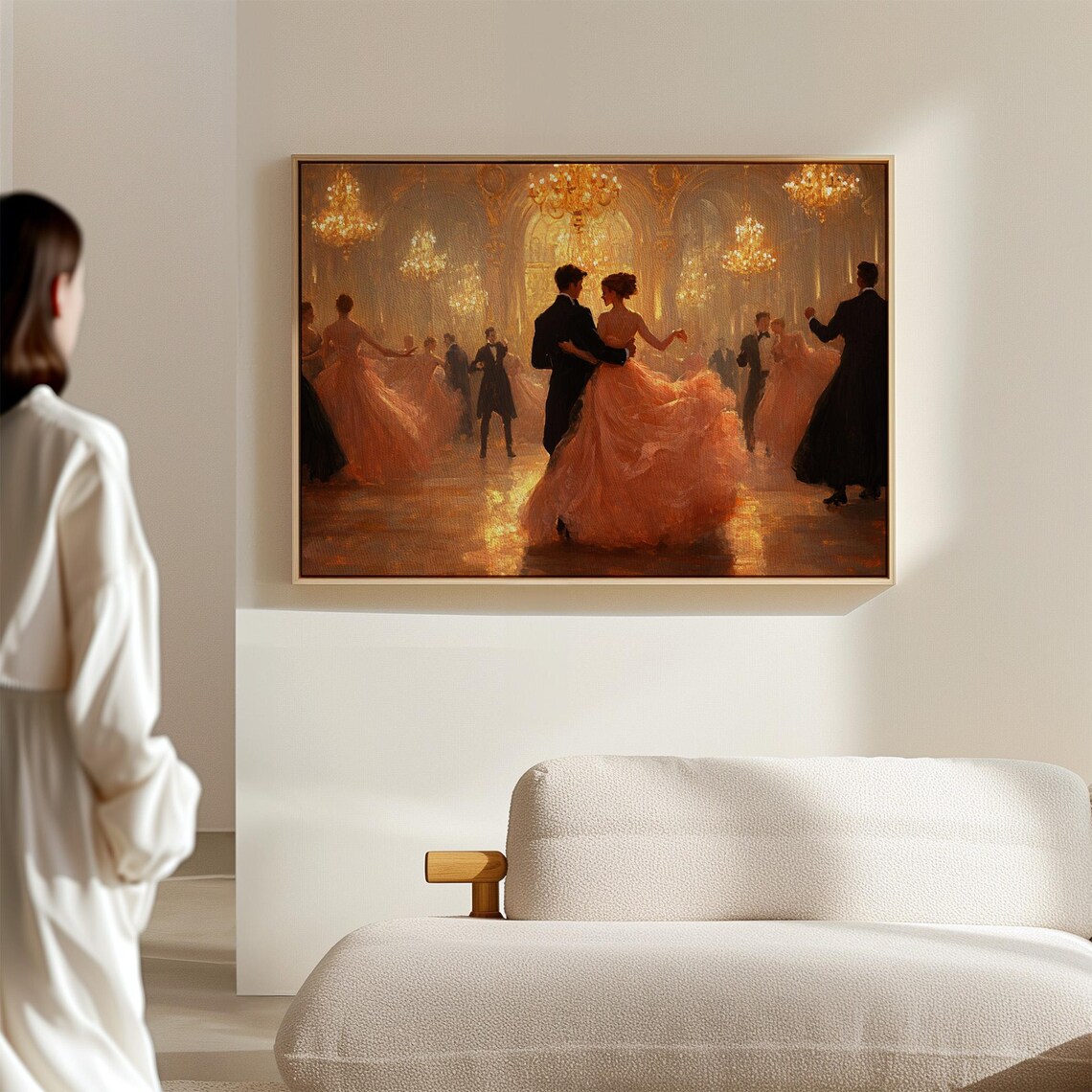 Elegant Ballroom Waltz, Vintage Dance Art Print - Image 4