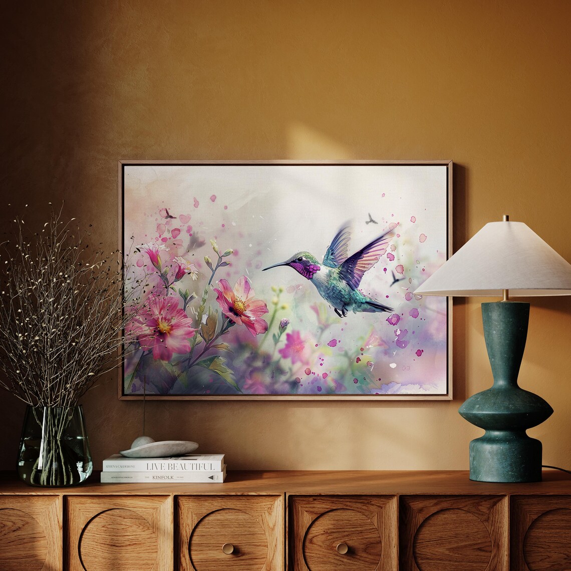 Hummingbird Wall Art Print, Bird Decor for Room - Image 3