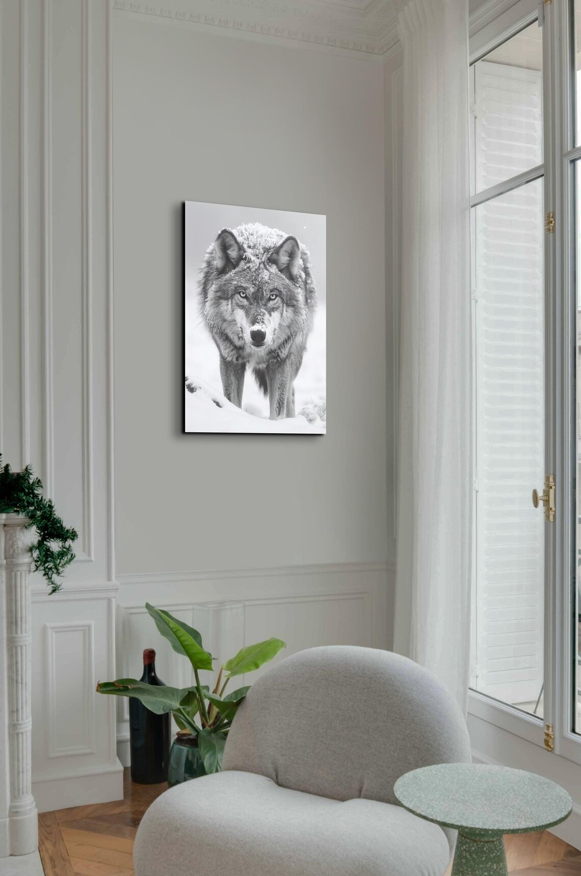 Wolf Walking In The Snow Art Print, Nature Wall - Image 7