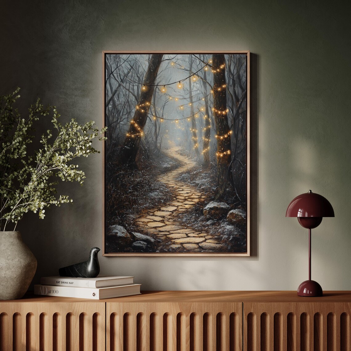 Enchanting Winter Forest Path, Rustic Whimsical Decor - Image 6