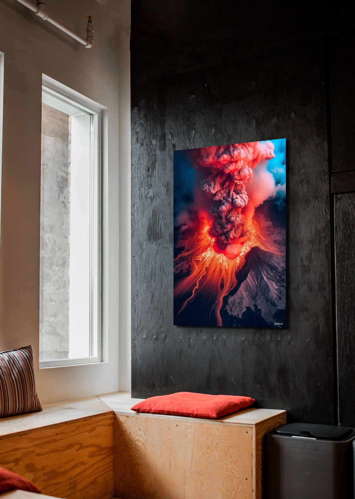 Volcano Eruption Lava Ash Cloud Aerial Nature Power Art Poster - Image 6