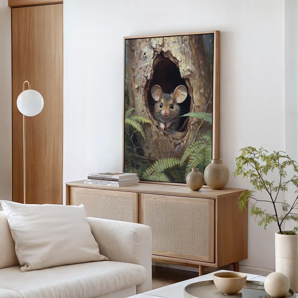 Woodland Mouse In Tree Art Print, Rustic Wildlife - Image 6
