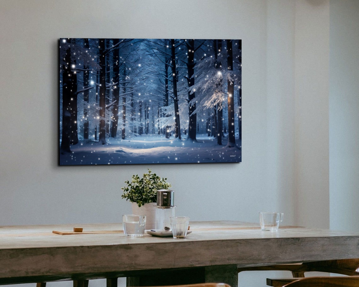Snowy Tree, Moody Landscape Art Print - Image 6