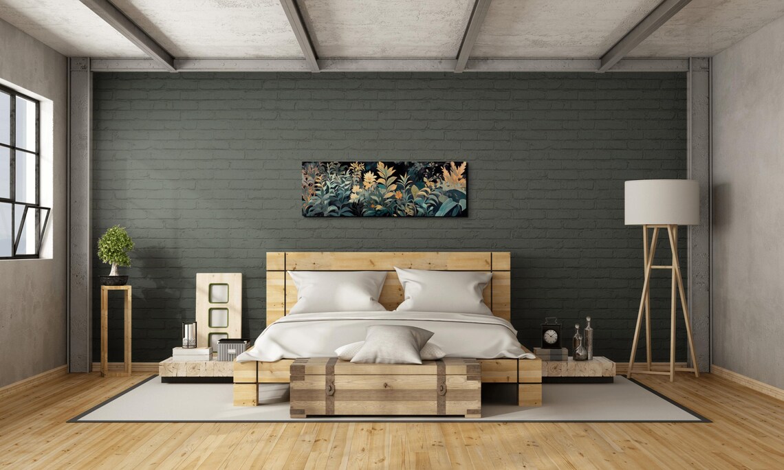 Panoramic Floral Abstract Plants, Wall Art Print - Image 5