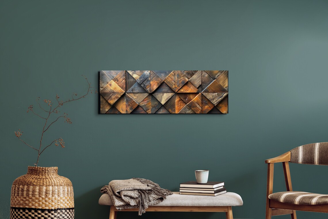Wood Pattern Style Art Print, Panoramic Decor - Image 4