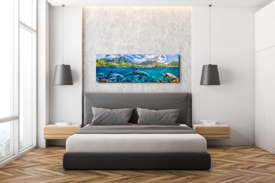 Hawaiian Dolphins Art Print, Tropical Ocean Decor - Image 7