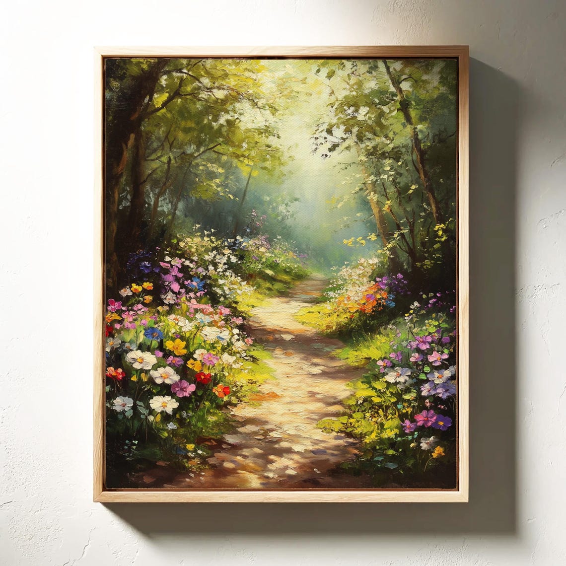 Enchanted Forest Path Sunlit Wildflowers Magical Woodland Poster - Image 7