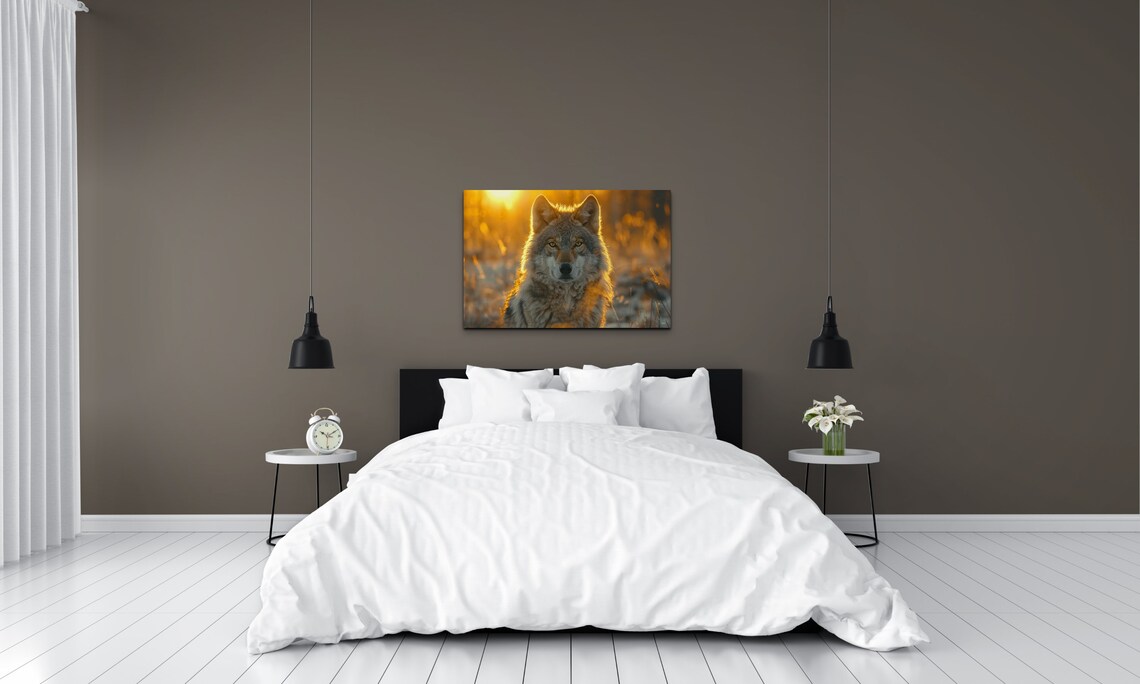 Wolf Rustic Home Decor Art Print, Animal Print - Image 6