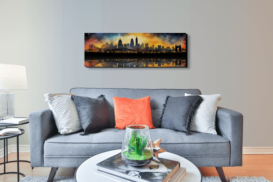 Pittsburgh Skyline Travel Poster, City Life Decor - Image 5