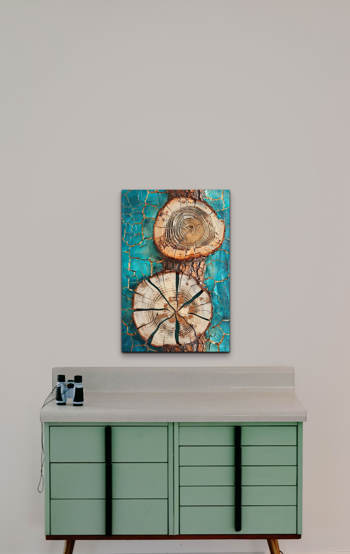 Abstract Tree Ring Nordic Natural Art Print - Image 4