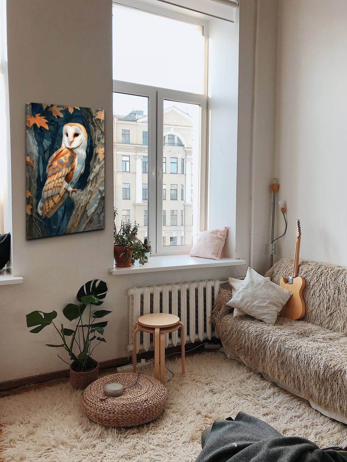 Antique Barn Owl Art Print - Image 5