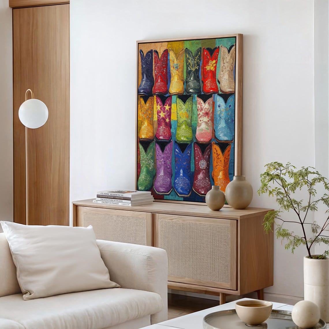 Colorful Cowboy Boots Wall Art Vibrant Western Print For Rustic Country Home Decor - Image 3
