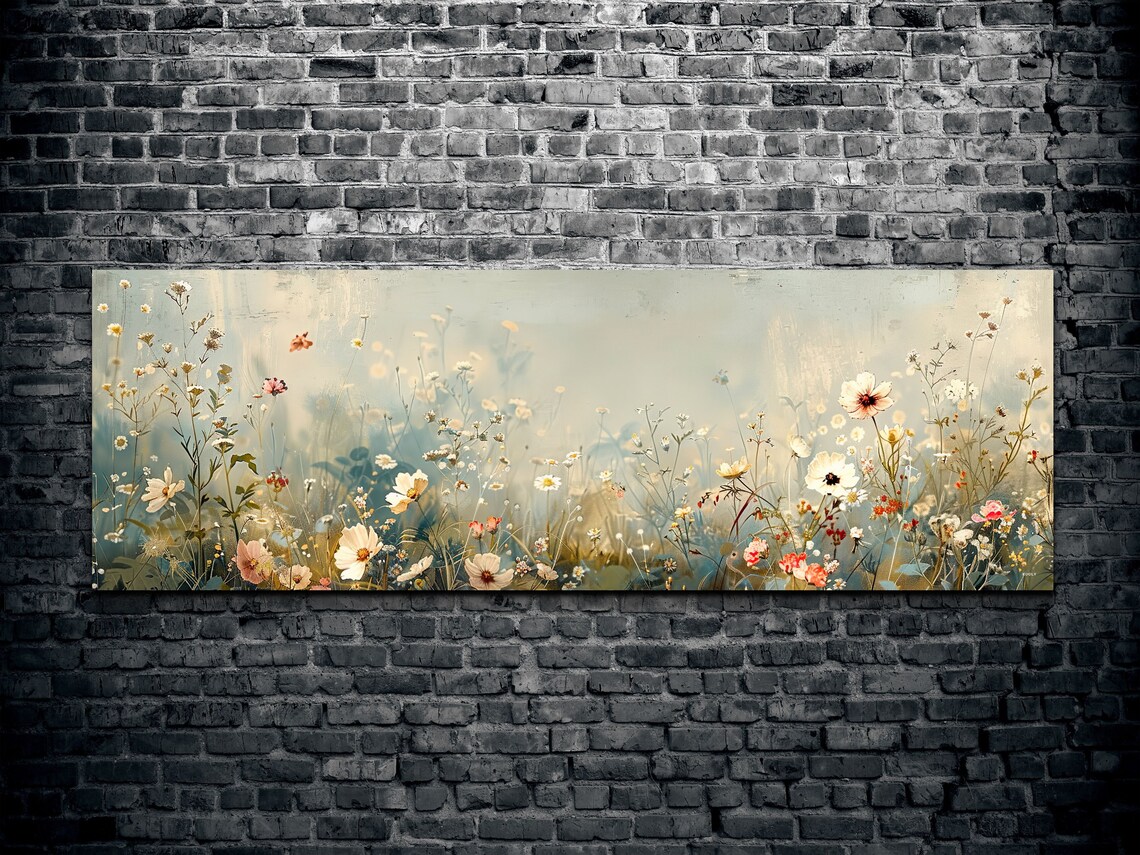 Vintage Wildflower Scene, Nature Art Print - Image 2