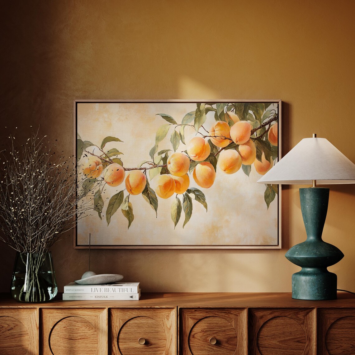 Peach Branch Art, Rustic Farmhouse Kitchen Decor - Image 6