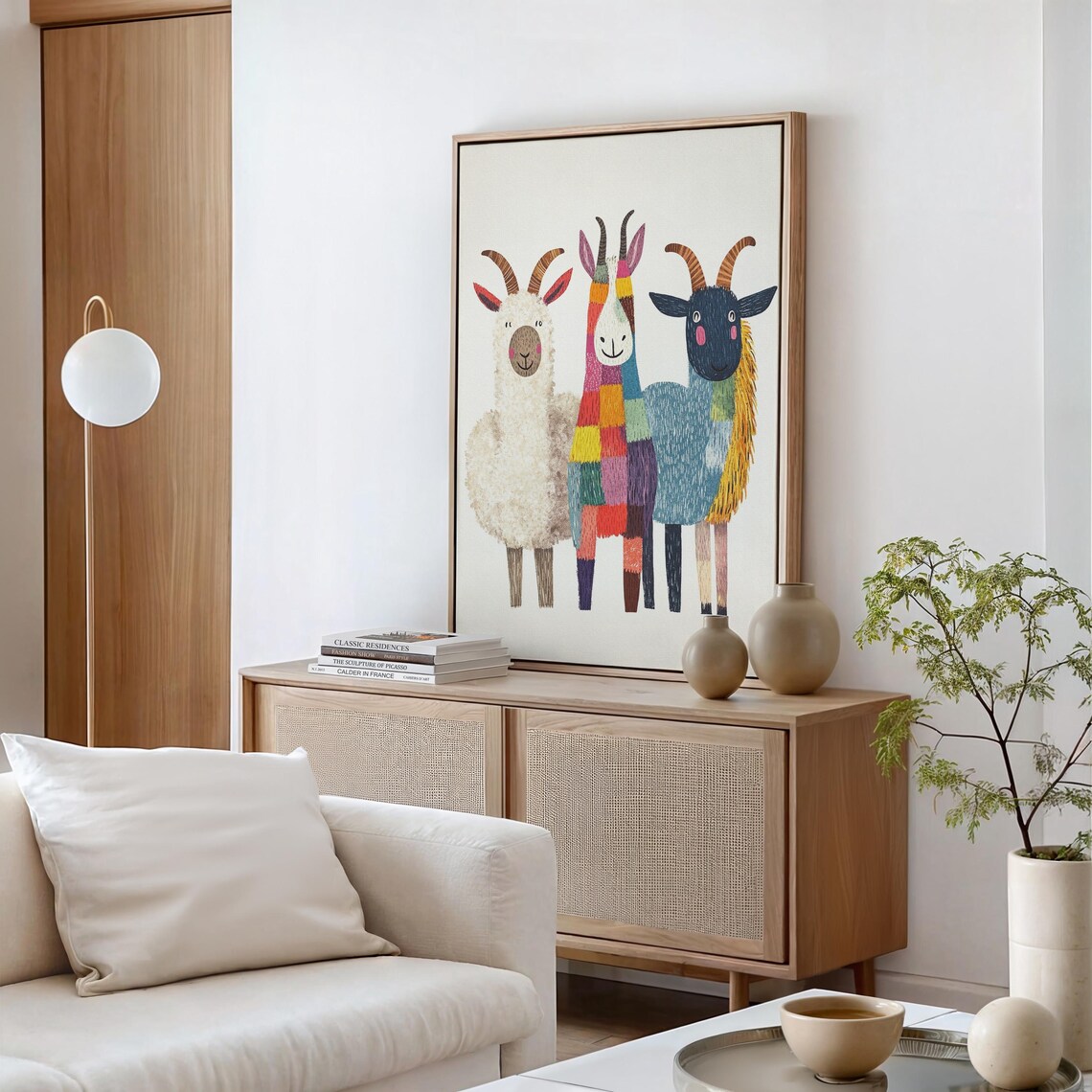Whimsical Farm Animals Trio Art Print, Kids Decor - Image 4