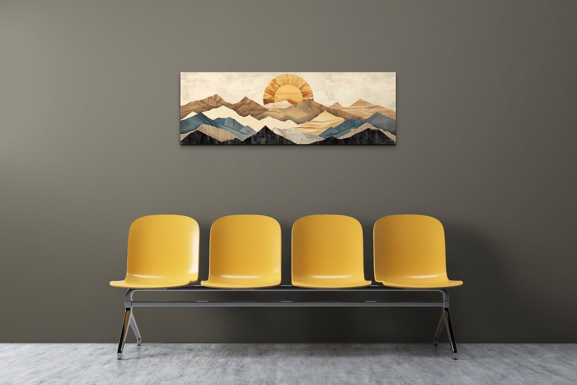 Western Mountain Range, Panoramic Art Print - Image 5