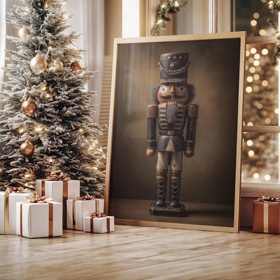 Vintage Nutcracker Soldier Art Print