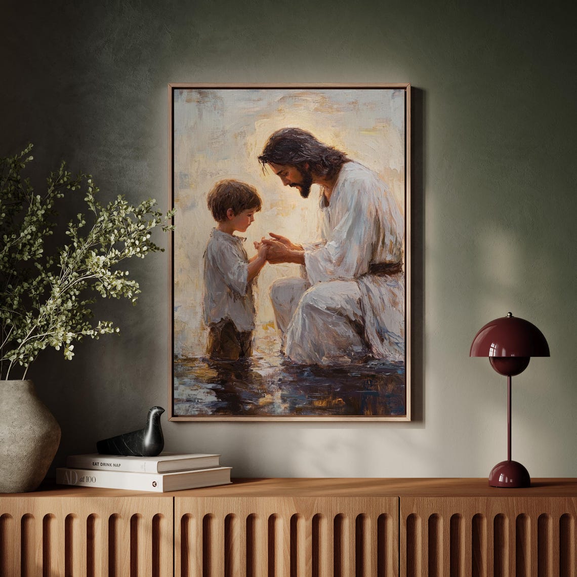 Jesus And Child In Gentle Blessing Christian Art Of Love Faith And Spiritual Guidance For Home Or Gift Inspiration - Image 5