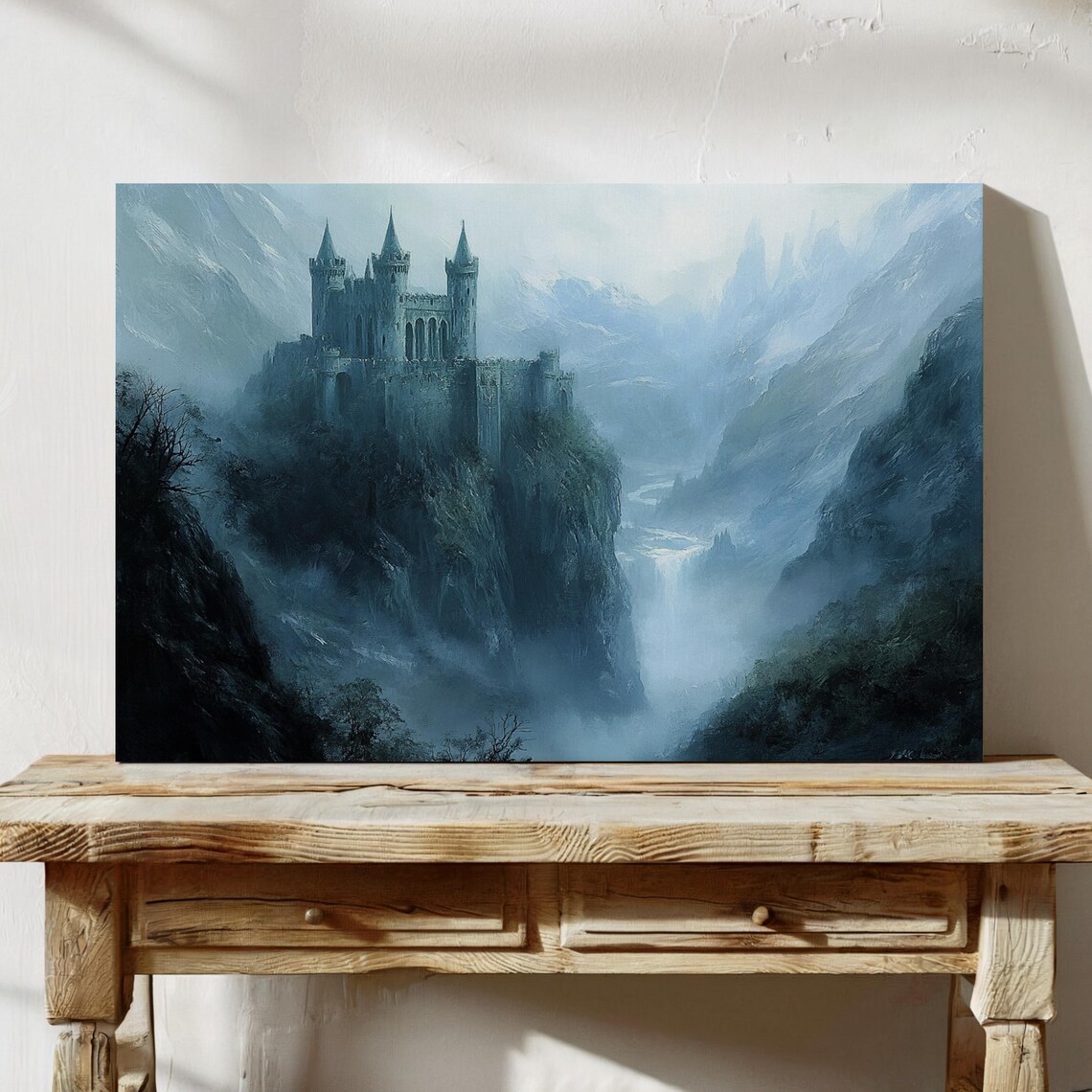 Mystical Fantasy Castle Art Print, Gothic Fortress