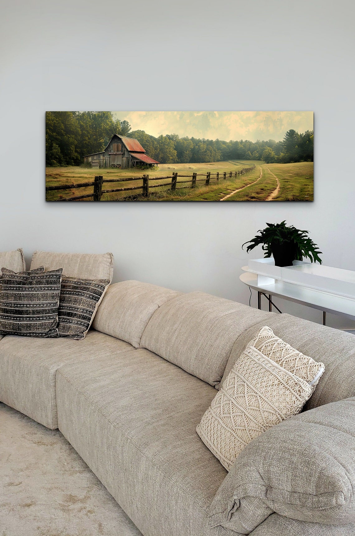 Panoramic Antique Barn Rustic Art Print - Image 7