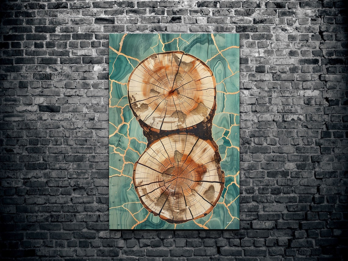 Abstract Tree Ring Nordic Art Print - Image 2