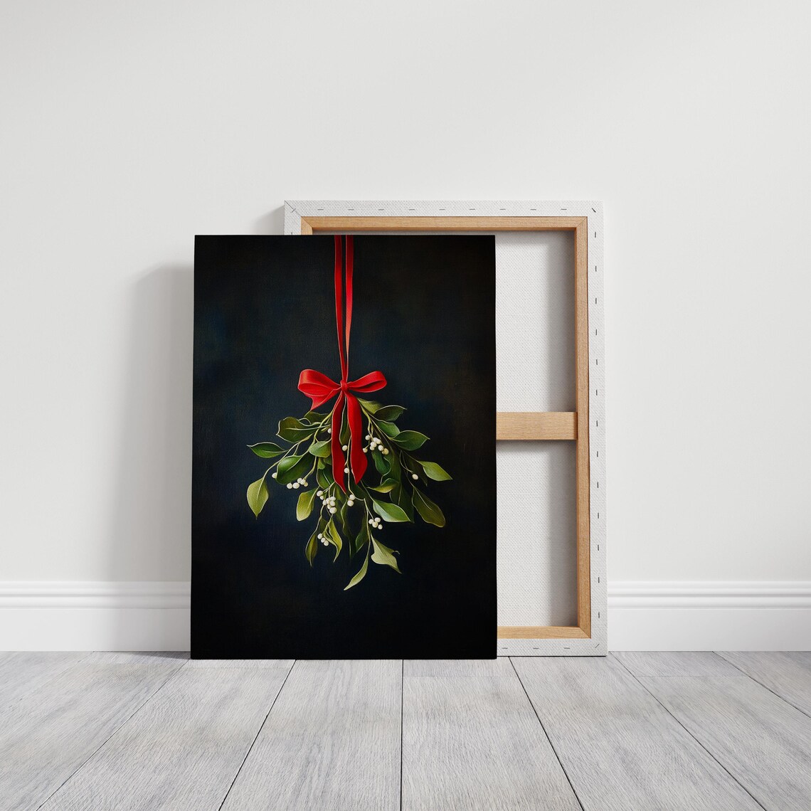 Classic Mistletoe Art, Festive Holiday Wall Decor - Image 3