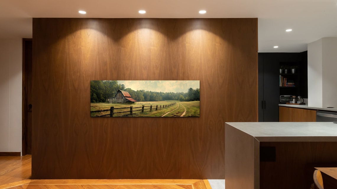 Panoramic Antique Barn Rustic Art Print - Image 4