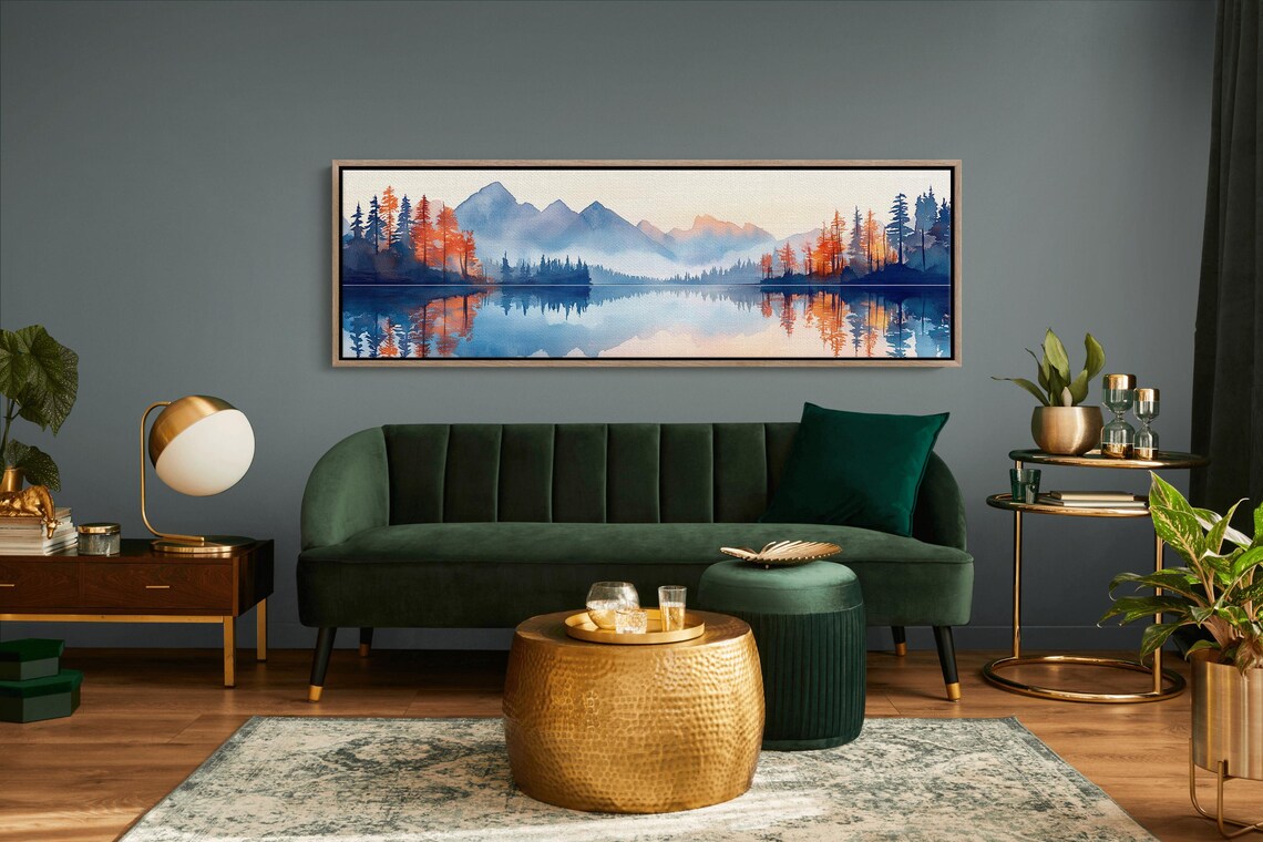 Blue Ridge Mountains Reflection, Tranquil Sunrise Art Print - Image 6