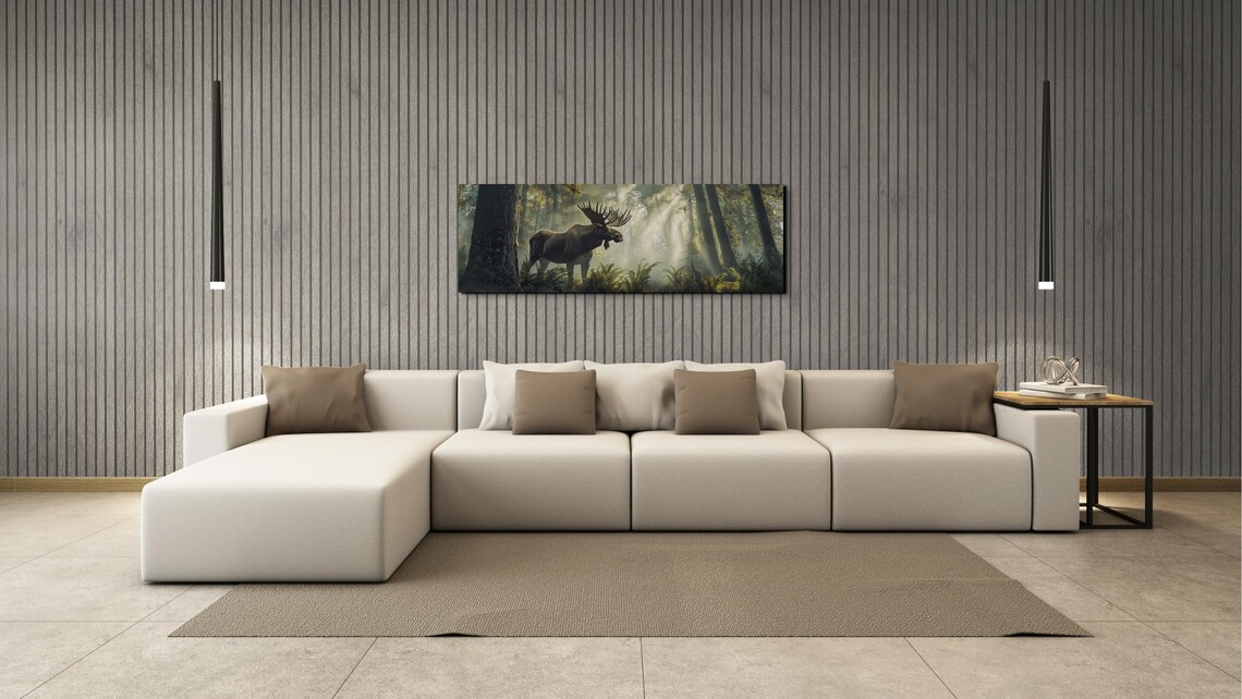 Woodland Moose, Panoramic Wall Art Print - Image 6