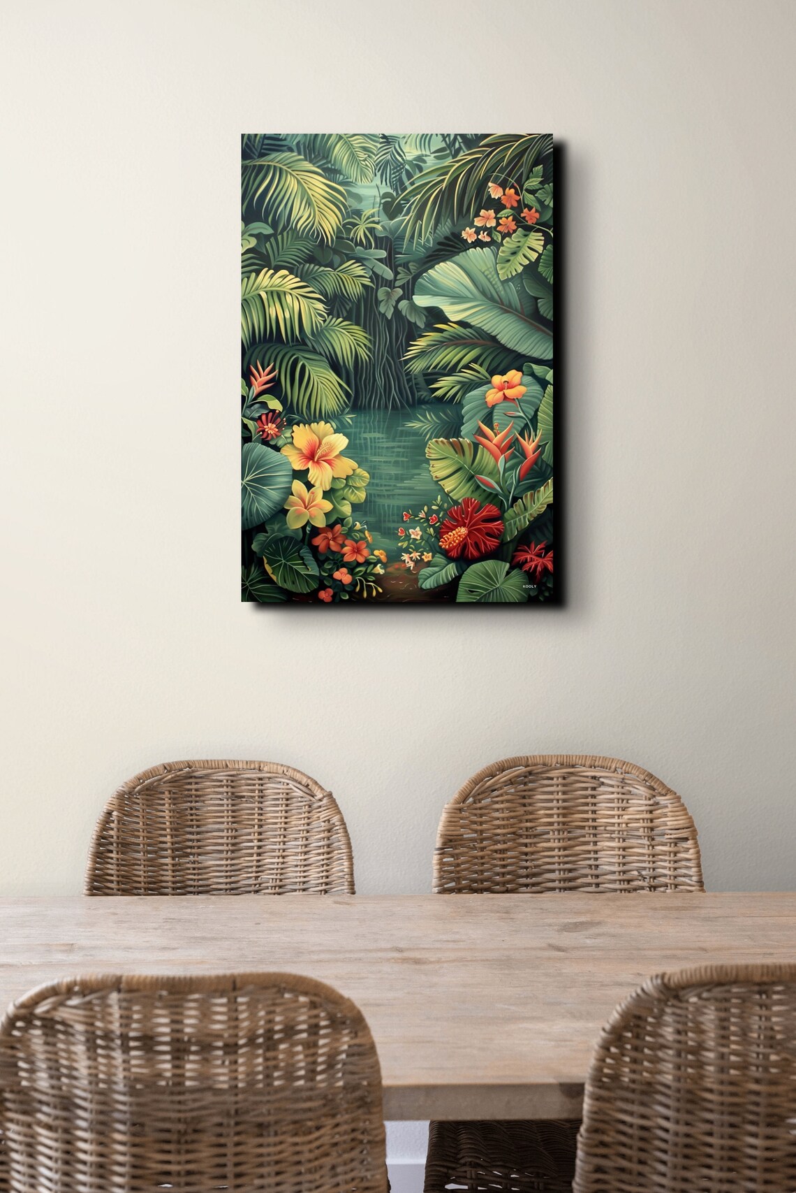 Tropical Jungle Wall Art, Colorful Foliage Abstract - Image 6