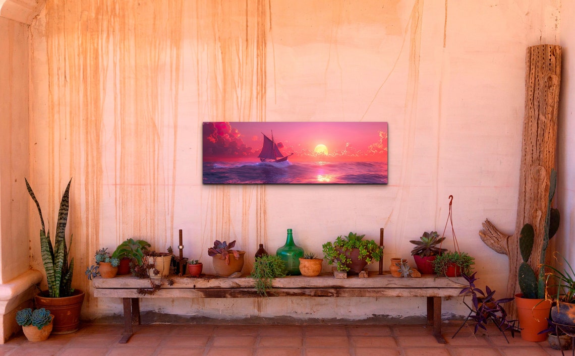Sailboat With Sunset, Nautical Wall Art - Image 4