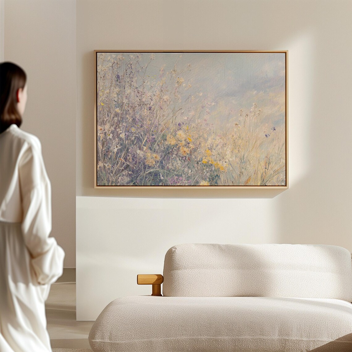 Wildflower Meadow, Pastel Impressionist Landscape - Image 7