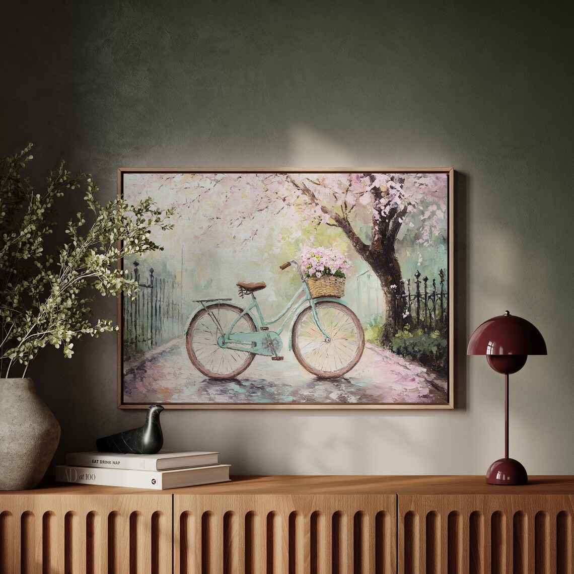 Vintage Bicycle, Romantic Spring Scene With Flowers - Image 5