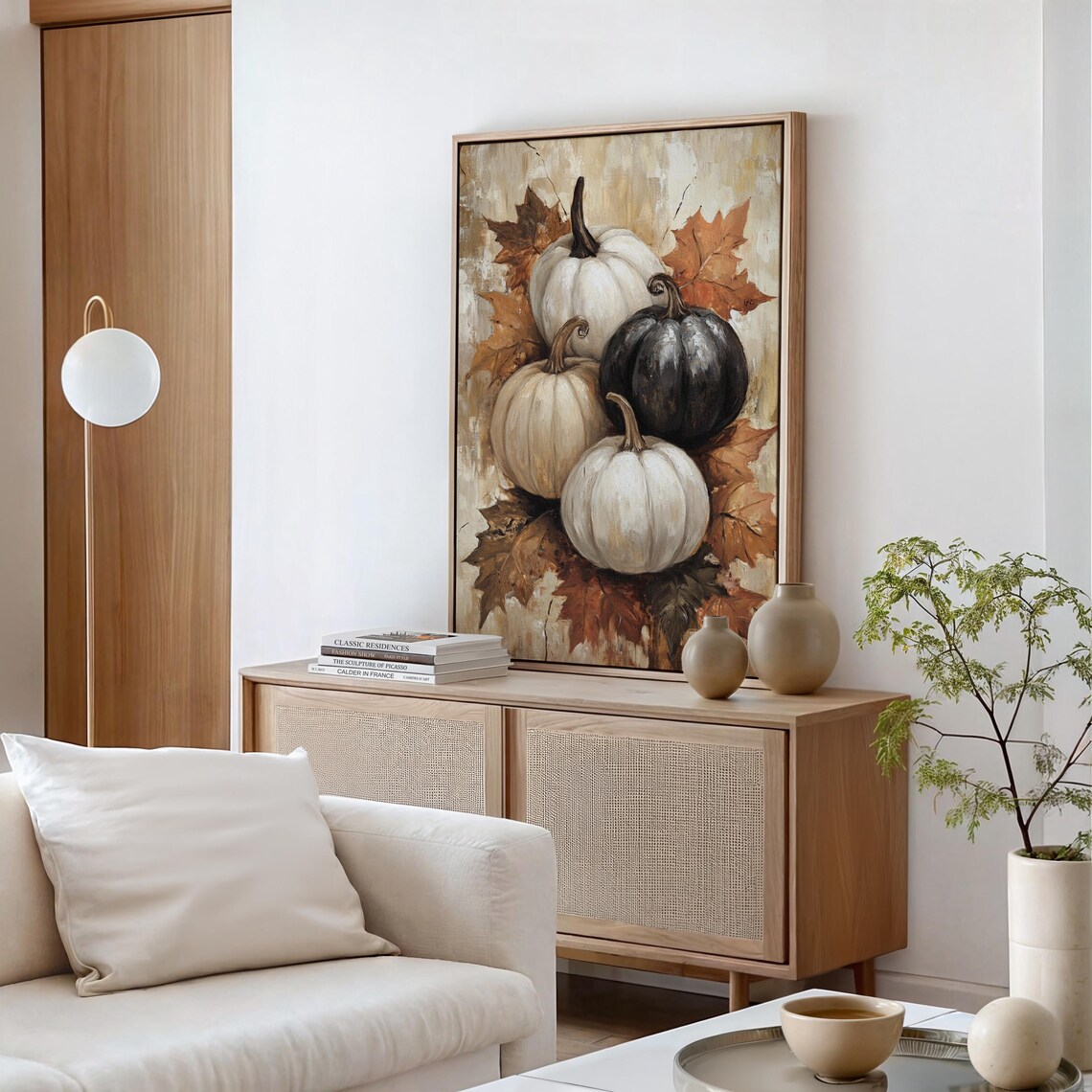 Autumn Pumpkin Art Print, Rustic Fall Harvest - Image 4