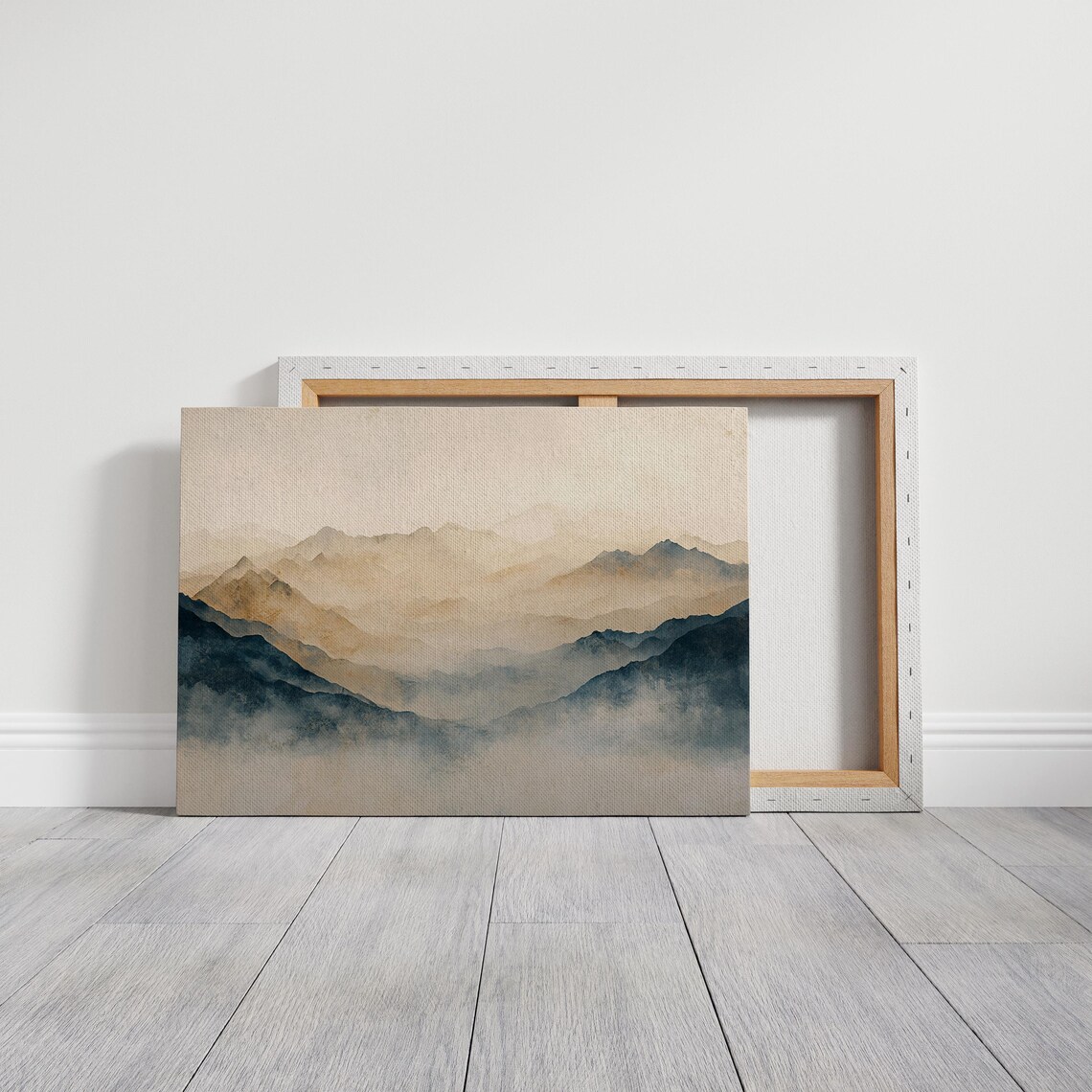 Abstract Misty Mountain Landscape, Modern Nature Decor - Image 6
