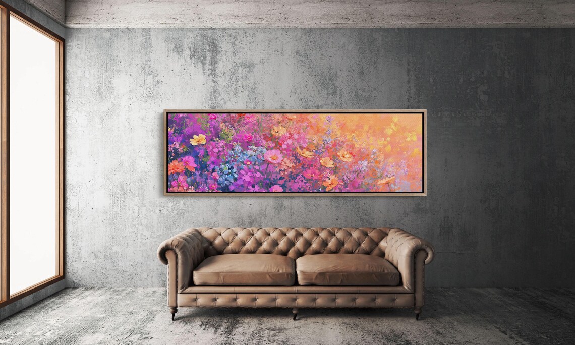 Vibrant Wildflower Meadow Bold Floral Painting Colorful Spring Garden Poster - Image 3