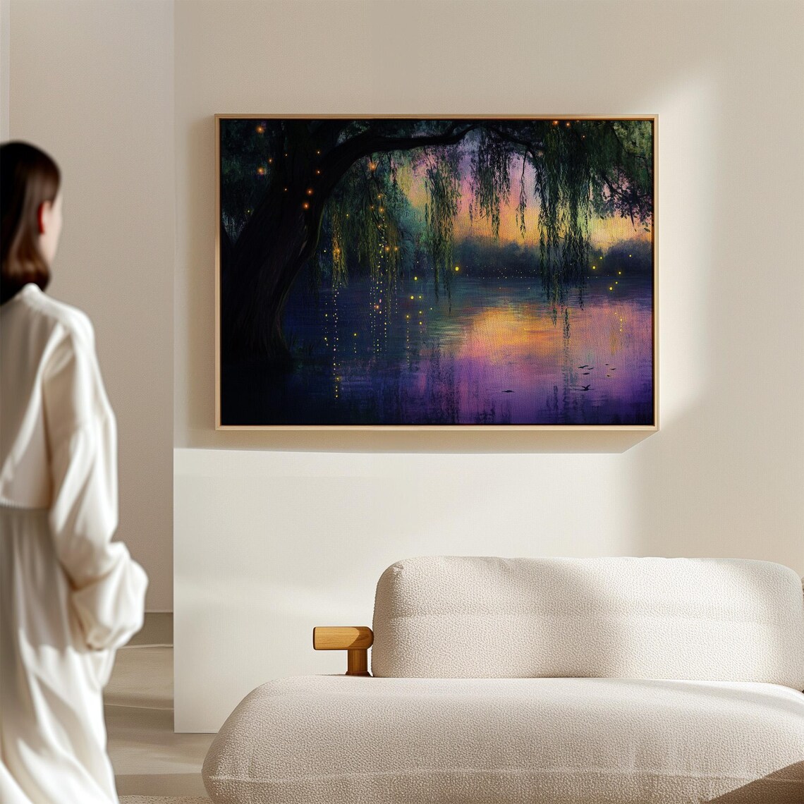 Enchanted Willow Tree at Twilight, Dreamy Wall Art Print - Image 7