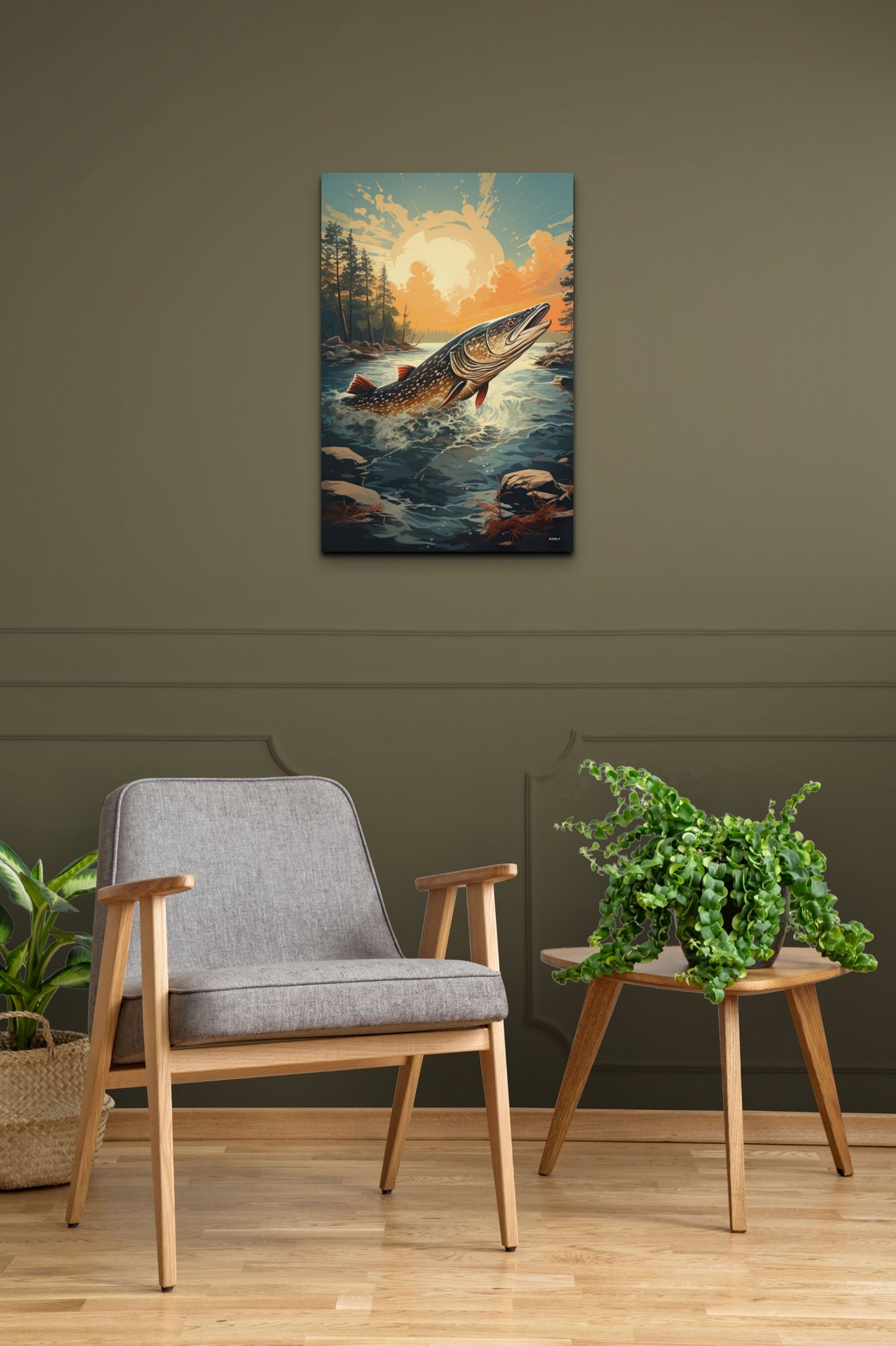Northern Pike Vintage Wall Art Vintage Fishing Wall Art Fishing Wall Art Fishing Prints Gift For Dad Fishing Gift - Image 5