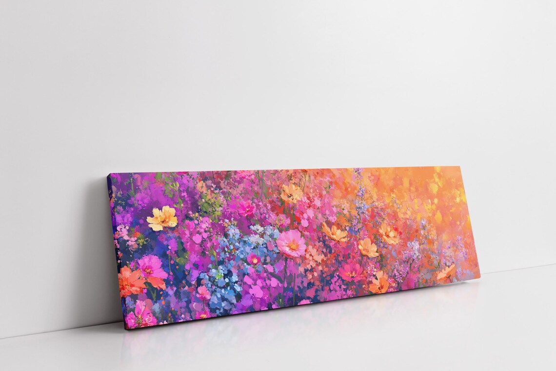 Vibrant Wildflower Meadow Bold Floral Painting Colorful Spring Garden Poster - Image 7