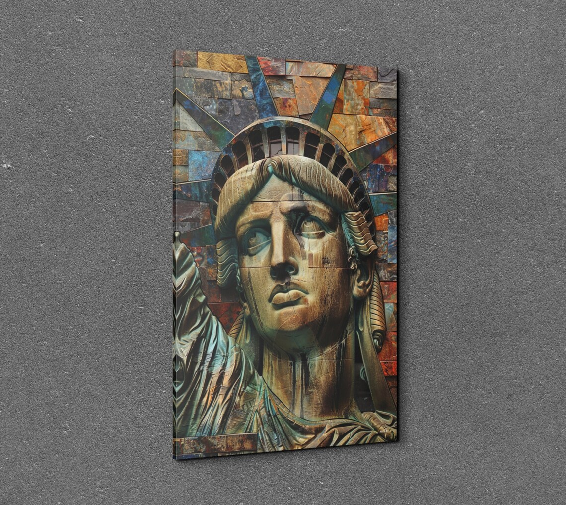 Statue Of Liberty Mid Century Modern Art Print - Image 3